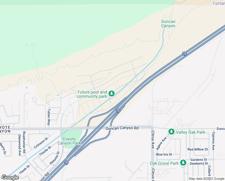 map of restaurants, bars, coffee shops, grocery stores, and more near 15554 Lytle Creek Road in Fontana