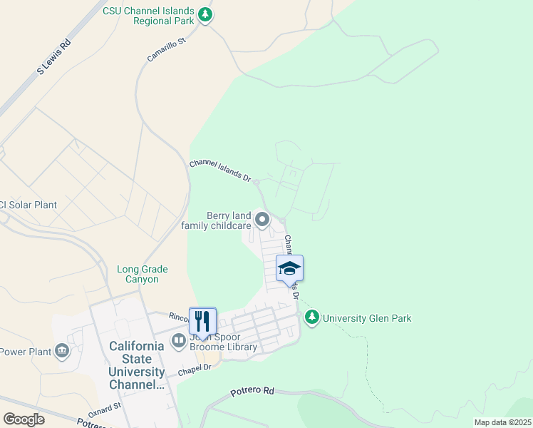 map of restaurants, bars, coffee shops, grocery stores, and more near 1020 Santa Cruz Island Drive in Camarillo