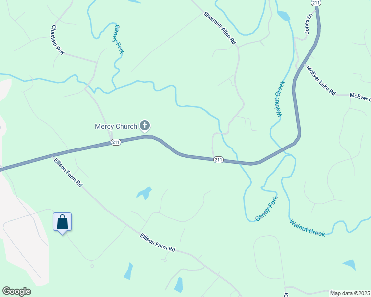 map of restaurants, bars, coffee shops, grocery stores, and more near 3744 Tanners Mill Road in Gainesville