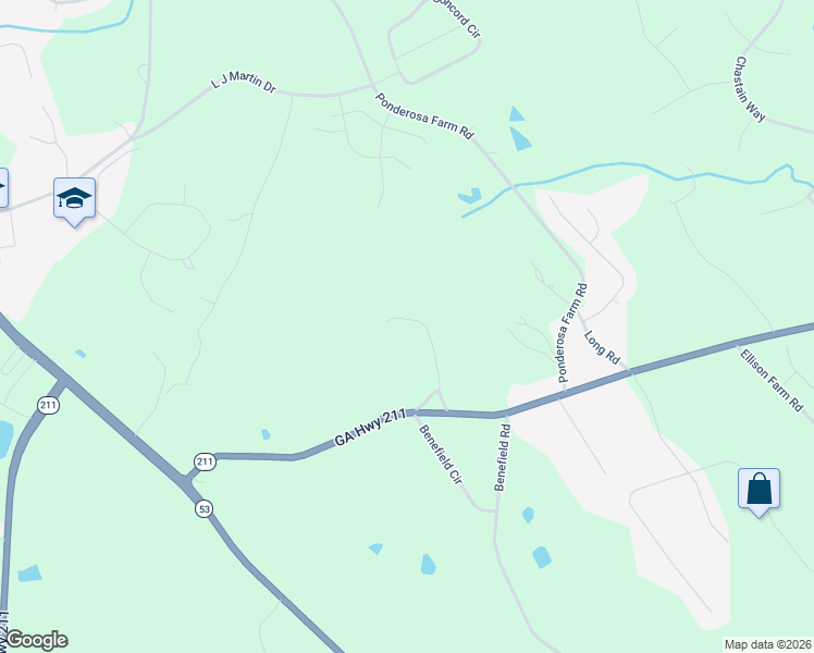 map of restaurants, bars, coffee shops, grocery stores, and more near 4379 Todd Road in Braselton