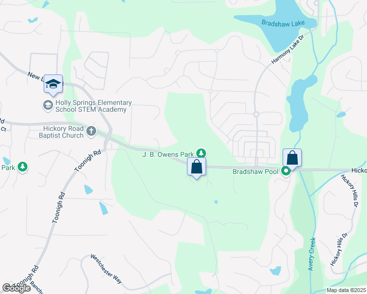 map of restaurants, bars, coffee shops, grocery stores, and more near 2585 Hickory Road in Canton