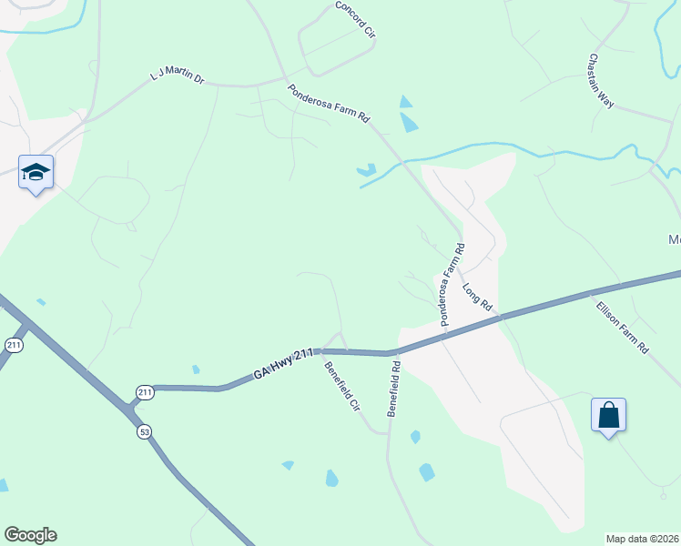 map of restaurants, bars, coffee shops, grocery stores, and more near 4364 Todd Road in Braselton