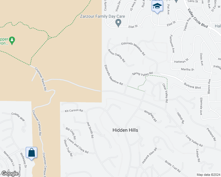 map of restaurants, bars, coffee shops, grocery stores, and more near 24865 Long Valley Road in Hidden Hills