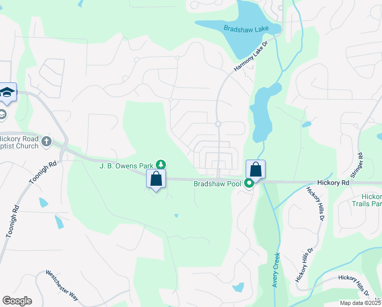 map of restaurants, bars, coffee shops, grocery stores, and more near 501 White Oak Path in Canton