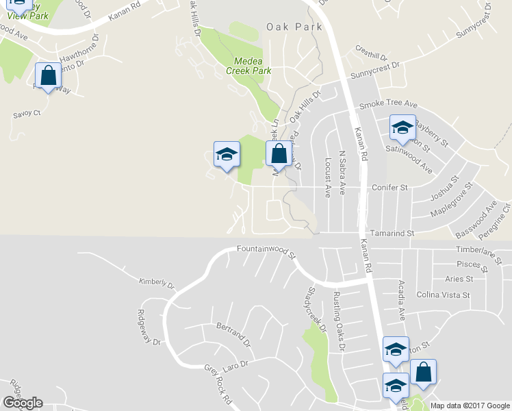 map of restaurants, bars, coffee shops, grocery stores, and more near 64 Sunny Vista Avenue in Oak Park