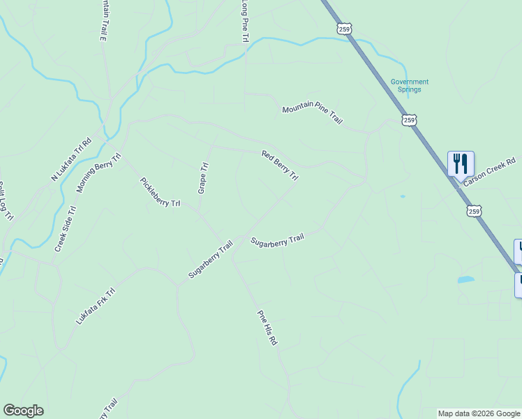 map of restaurants, bars, coffee shops, grocery stores, and more near 50460 in Broken Bow