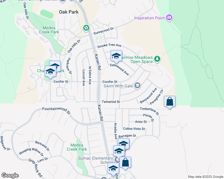 map of restaurants, bars, coffee shops, grocery stores, and more near 59 Oakleaf Avenue in Oak Park