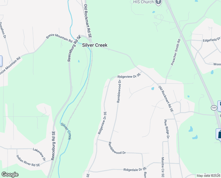 map of restaurants, bars, coffee shops, grocery stores, and more near 8 Ramblewood Drive in Silver Creek