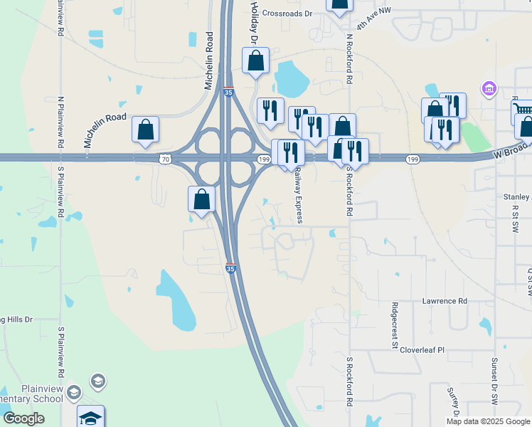 map of restaurants, bars, coffee shops, grocery stores, and more near 5 Northwestern Limited in Ardmore