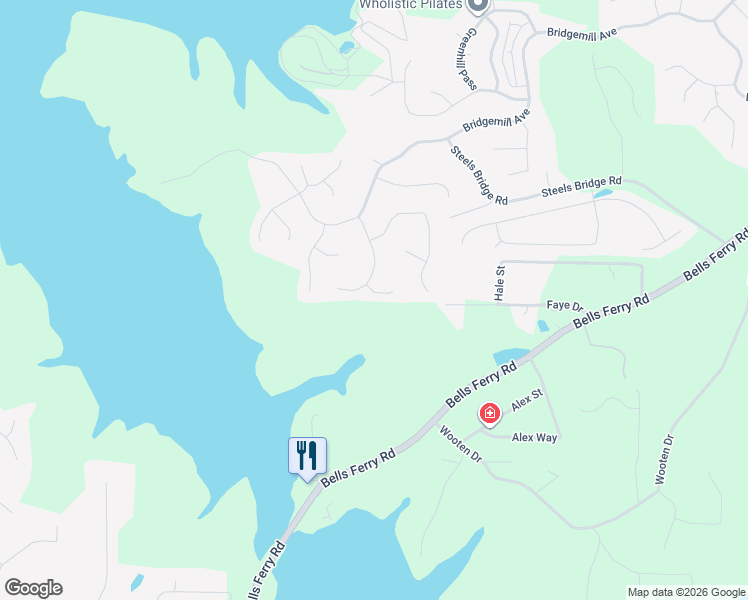 map of restaurants, bars, coffee shops, grocery stores, and more near 202 Wildwood Way in Canton