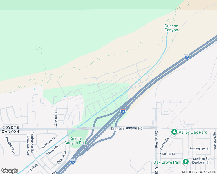 map of restaurants, bars, coffee shops, grocery stores, and more near 15554 Lytle Creek Road in Fontana