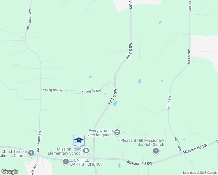 map of restaurants, bars, coffee shops, grocery stores, and more near 31 Young Road Southwest in Cartersville