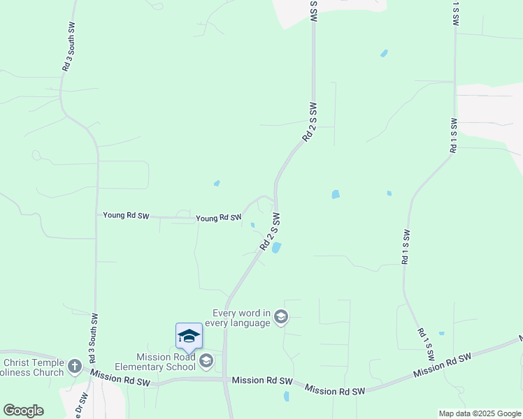 map of restaurants, bars, coffee shops, grocery stores, and more near 31 Young Road Southwest in Cartersville