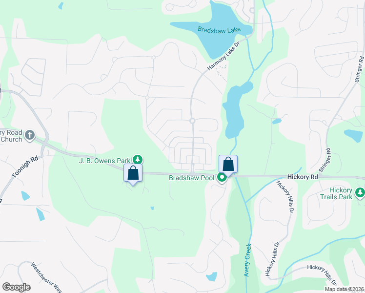 map of restaurants, bars, coffee shops, grocery stores, and more near 263 Park West in Holly Springs