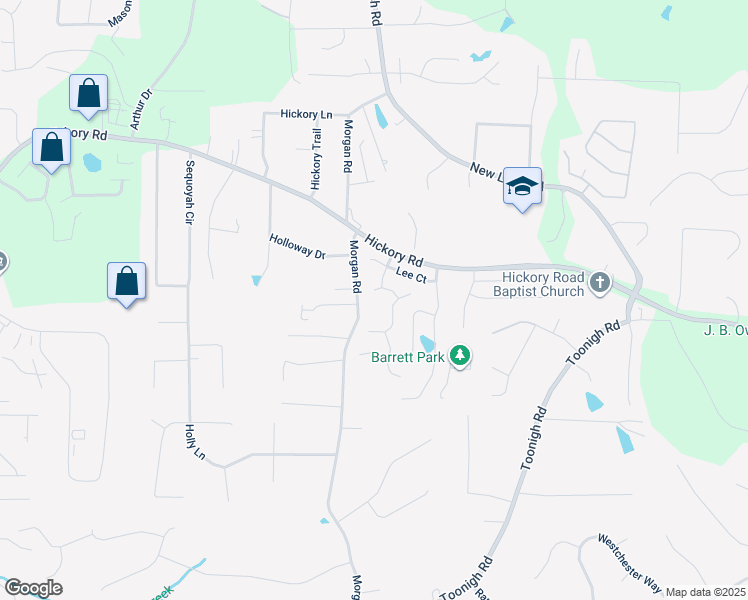 map of restaurants, bars, coffee shops, grocery stores, and more near 508 Charles Drive in Canton