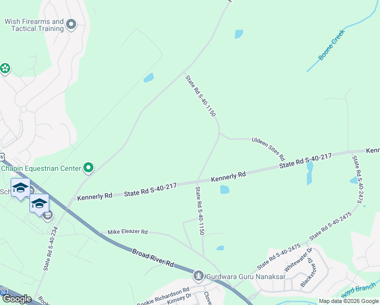 map of restaurants, bars, coffee shops, grocery stores, and more near 3600 Kennerly Road in Irmo