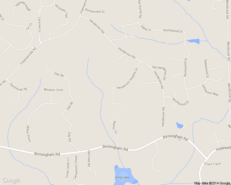 map of restaurants, bars, coffee shops, grocery stores, and more near 16005 Henderson Heights Dr in Alpharetta