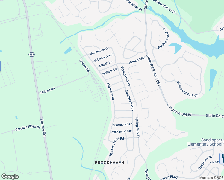 map of restaurants, bars, coffee shops, grocery stores, and more near 125 Bliss Lane in Columbia