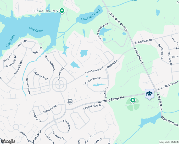 map of restaurants, bars, coffee shops, grocery stores, and more near 2000 Lake Carolina Drive in Columbia