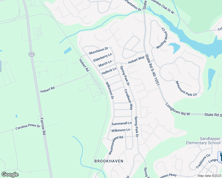 map of restaurants, bars, coffee shops, grocery stores, and more near 125 Bliss Lane in Columbia