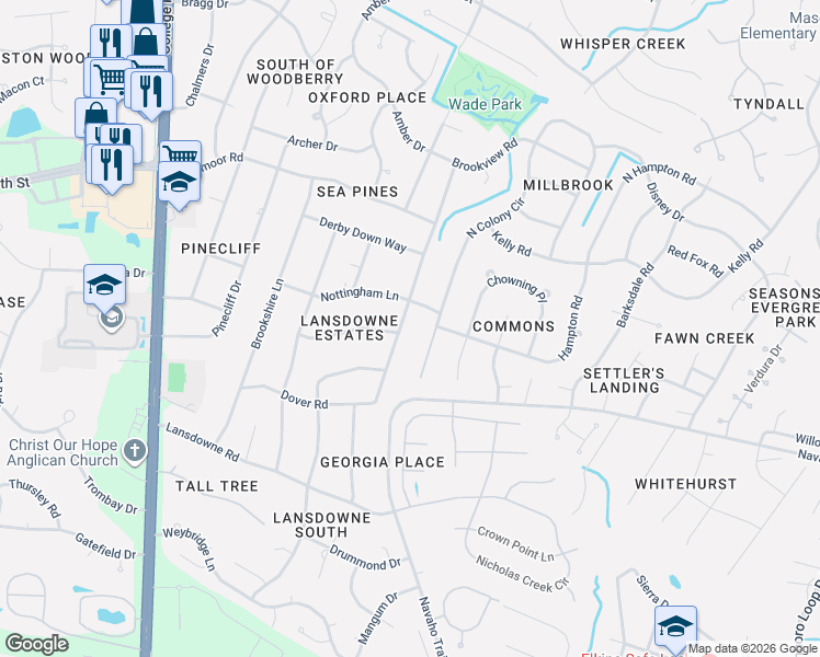 map of restaurants, bars, coffee shops, grocery stores, and more near 226 Greenwich Ln in Wilmington