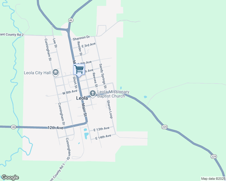 map of restaurants, bars, coffee shops, grocery stores, and more near 405 East 9th Avenue in Leola