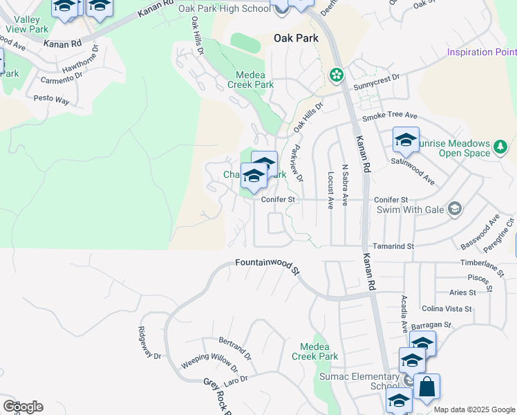 map of restaurants, bars, coffee shops, grocery stores, and more near 64 Sunny Vista Avenue in Oak Park