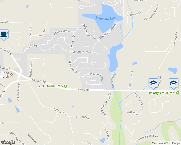 map of restaurants, bars, coffee shops, grocery stores, and more near 268 South Village Square in Canton