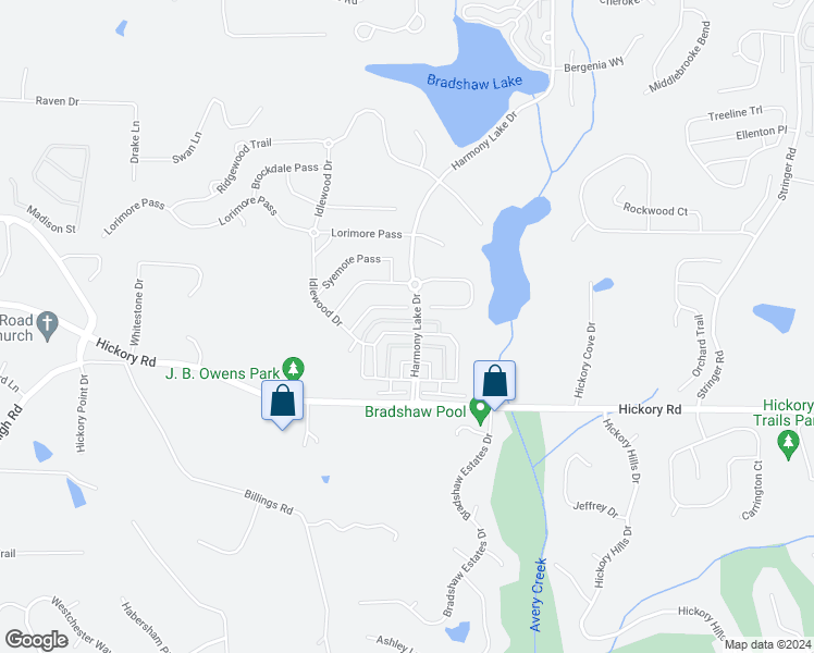 map of restaurants, bars, coffee shops, grocery stores, and more near 266 South Village Square in Canton