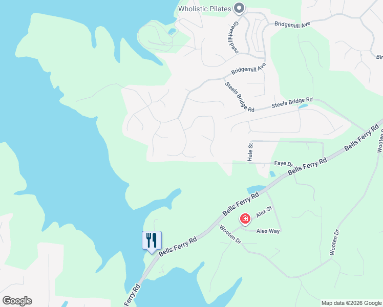 map of restaurants, bars, coffee shops, grocery stores, and more near 202 Wildwood Way in Canton