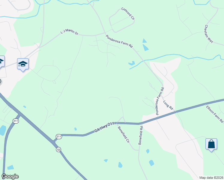 map of restaurants, bars, coffee shops, grocery stores, and more near 4384 Todd Road in Braselton