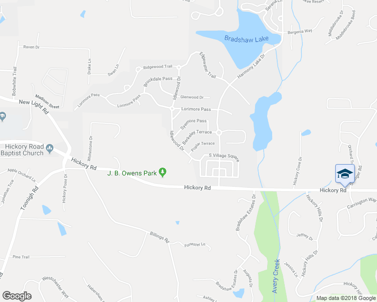 map of restaurants, bars, coffee shops, grocery stores, and more near 801 Poplar Terrace in Canton