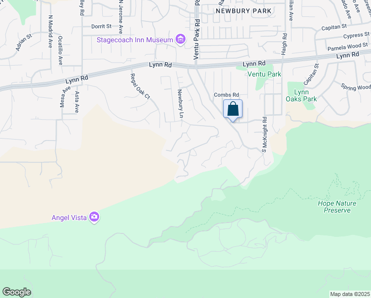 map of restaurants, bars, coffee shops, grocery stores, and more near 371 Donlin Lane in Ventura County