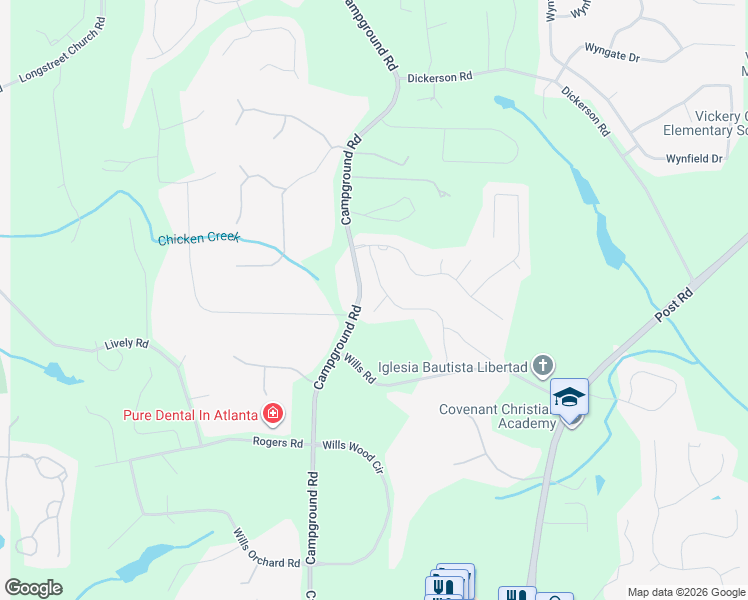 map of restaurants, bars, coffee shops, grocery stores, and more near 6245 Westfallen Overlook in Cumming