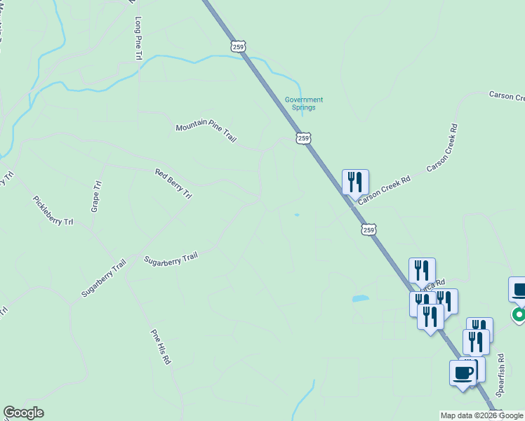 map of restaurants, bars, coffee shops, grocery stores, and more near in Broken Bow