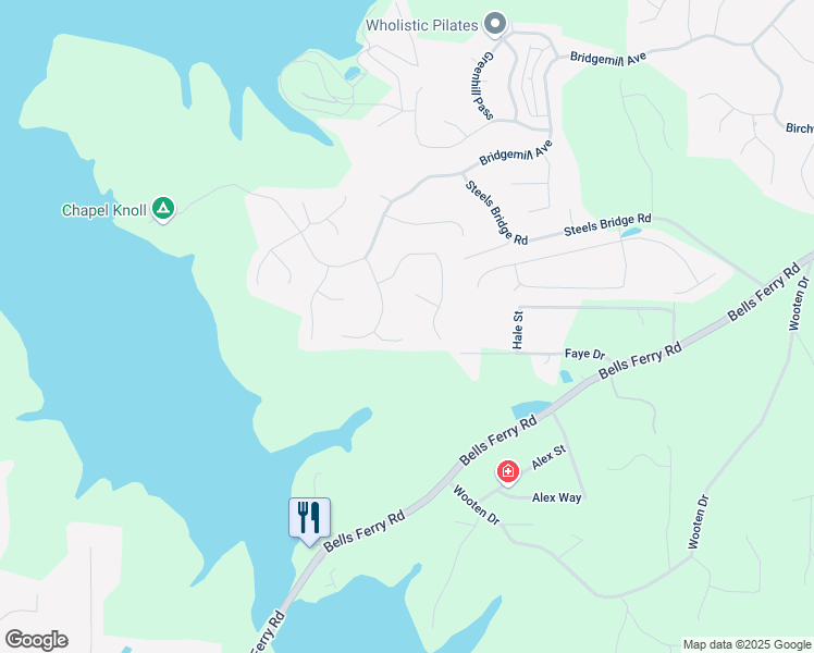 map of restaurants, bars, coffee shops, grocery stores, and more near 209 Wildwood Way in Canton