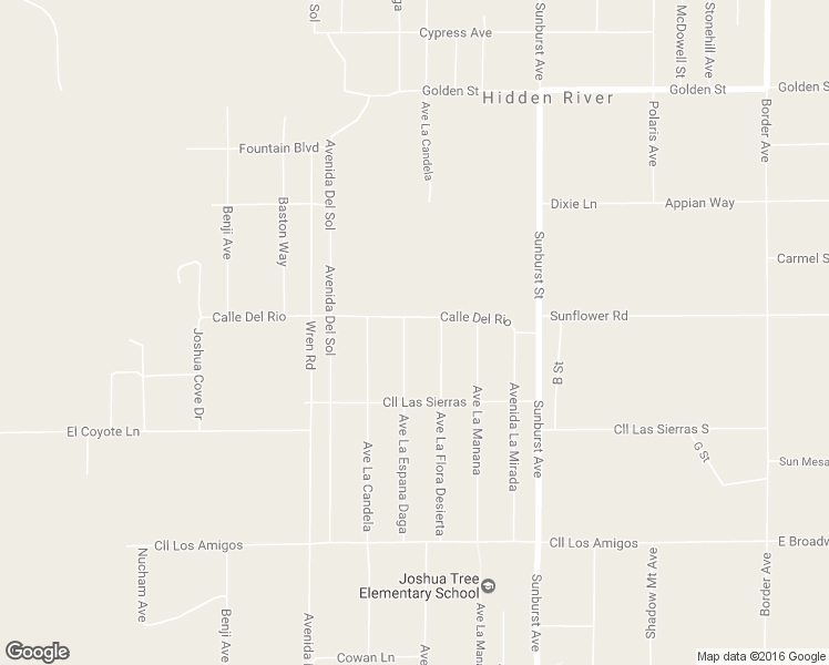 map of restaurants, bars, coffee shops, grocery stores, and more near 4523 Avenue La Espana Daga in Joshua Tree