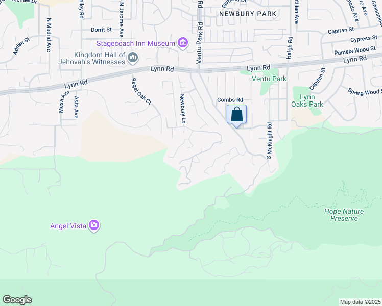 map of restaurants, bars, coffee shops, grocery stores, and more near 371 Donlin Lane in Ventura County