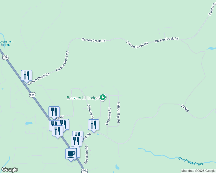 map of restaurants, bars, coffee shops, grocery stores, and more near Elm Street in Broken Bow