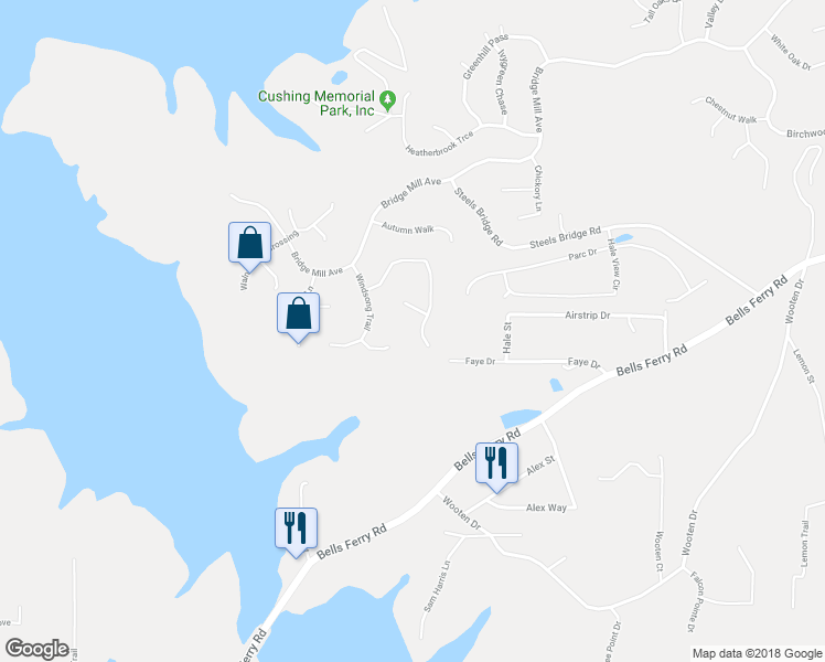 map of restaurants, bars, coffee shops, grocery stores, and more near 350 Laurel Glen Crossing in Canton