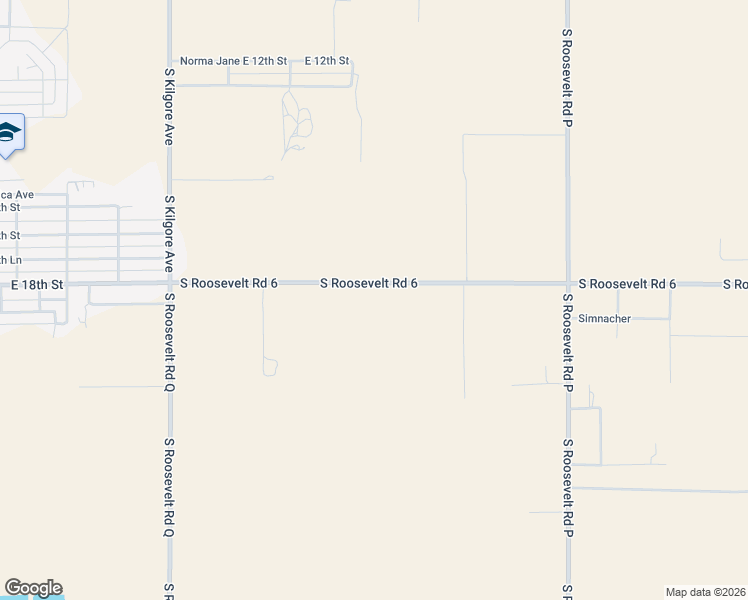map of restaurants, bars, coffee shops, grocery stores, and more near 1651 South Roosevelt Road 6 in Portales