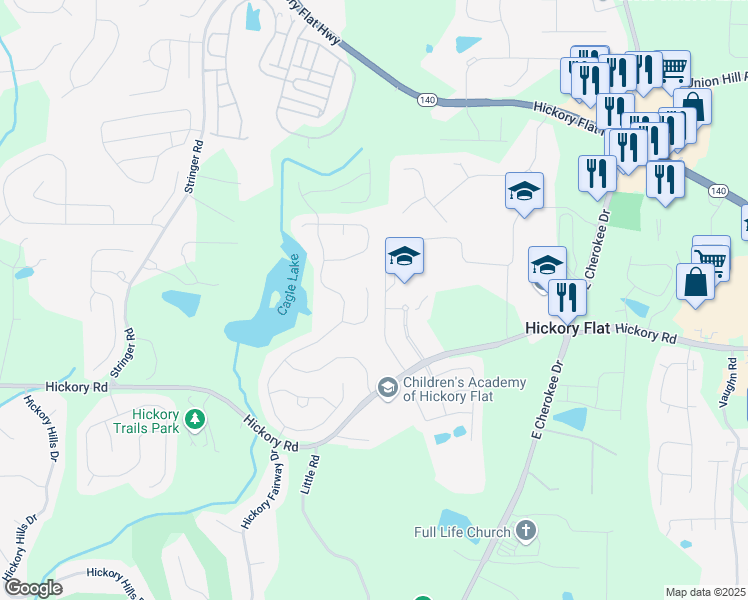 map of restaurants, bars, coffee shops, grocery stores, and more near 234 Fieldbrook Xing in Canton