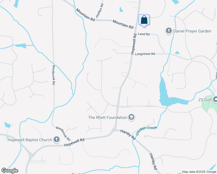 map of restaurants, bars, coffee shops, grocery stores, and more near 16049 Hopewell Road in Alpharetta