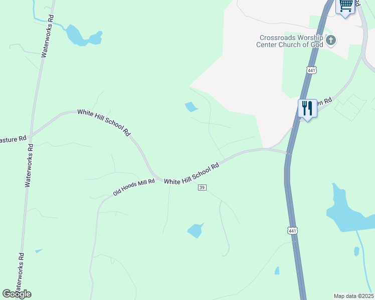map of restaurants, bars, coffee shops, grocery stores, and more near 632 White Hill School Road in Commerce