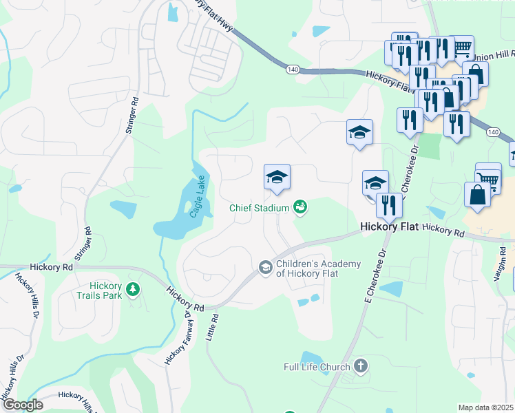 map of restaurants, bars, coffee shops, grocery stores, and more near 234 Fieldbrook Xing in Canton