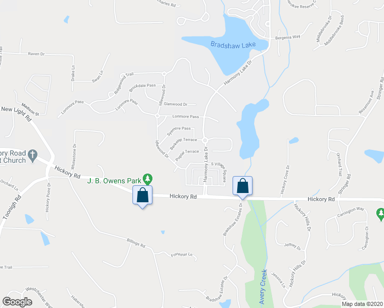 map of restaurants, bars, coffee shops, grocery stores, and more near 818 Poplar Terrace in Canton