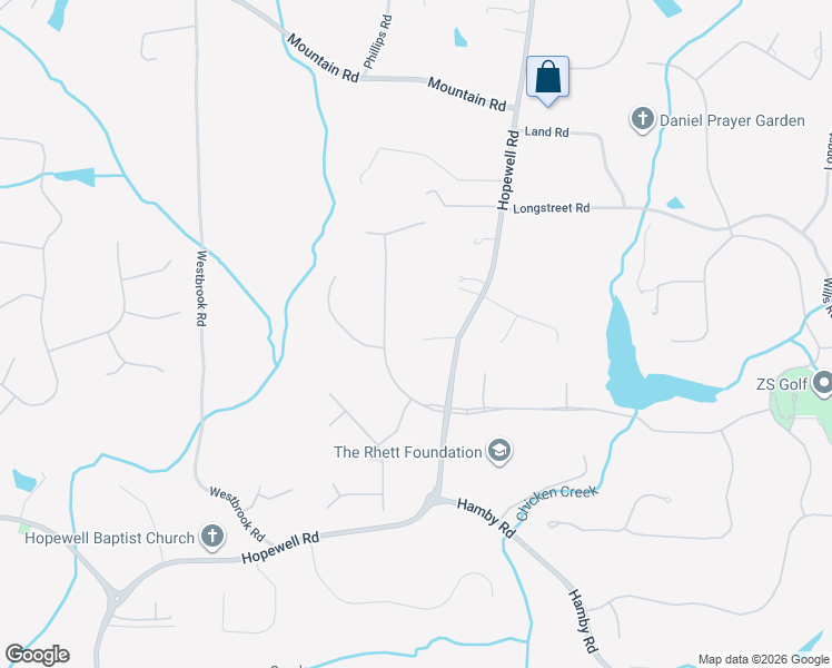 map of restaurants, bars, coffee shops, grocery stores, and more near 16049 Hopewell Road in Alpharetta
