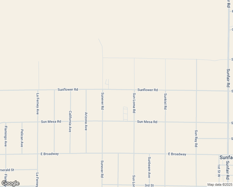 map of restaurants, bars, coffee shops, grocery stores, and more near Sunflower Road in San Bernardino County
