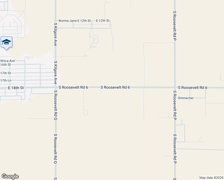 map of restaurants, bars, coffee shops, grocery stores, and more near 1651 South Roosevelt Road 6 in Portales