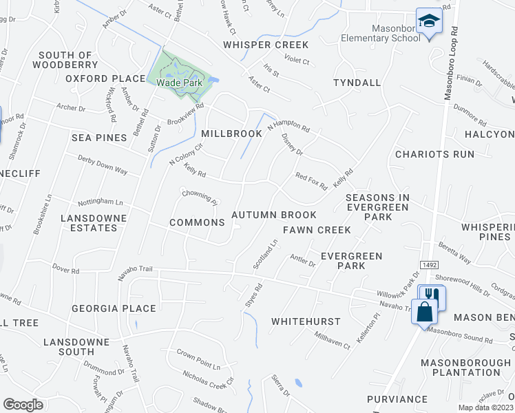map of restaurants, bars, coffee shops, grocery stores, and more near 901 Deer Spring Lane in Wilmington